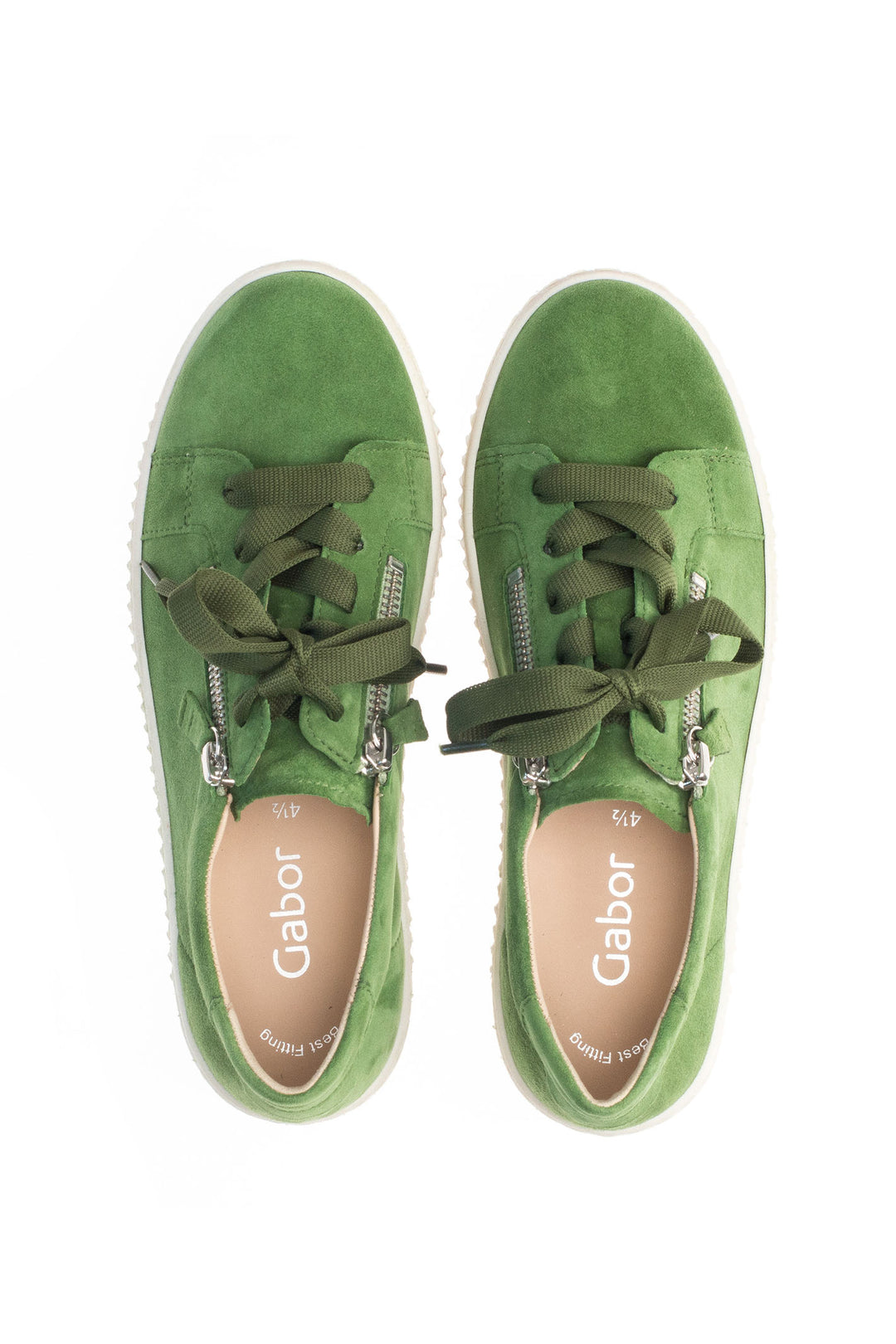 Gabor Wisdom Trainer Green Leather 63.334.19 - Shirley Allum Boutique