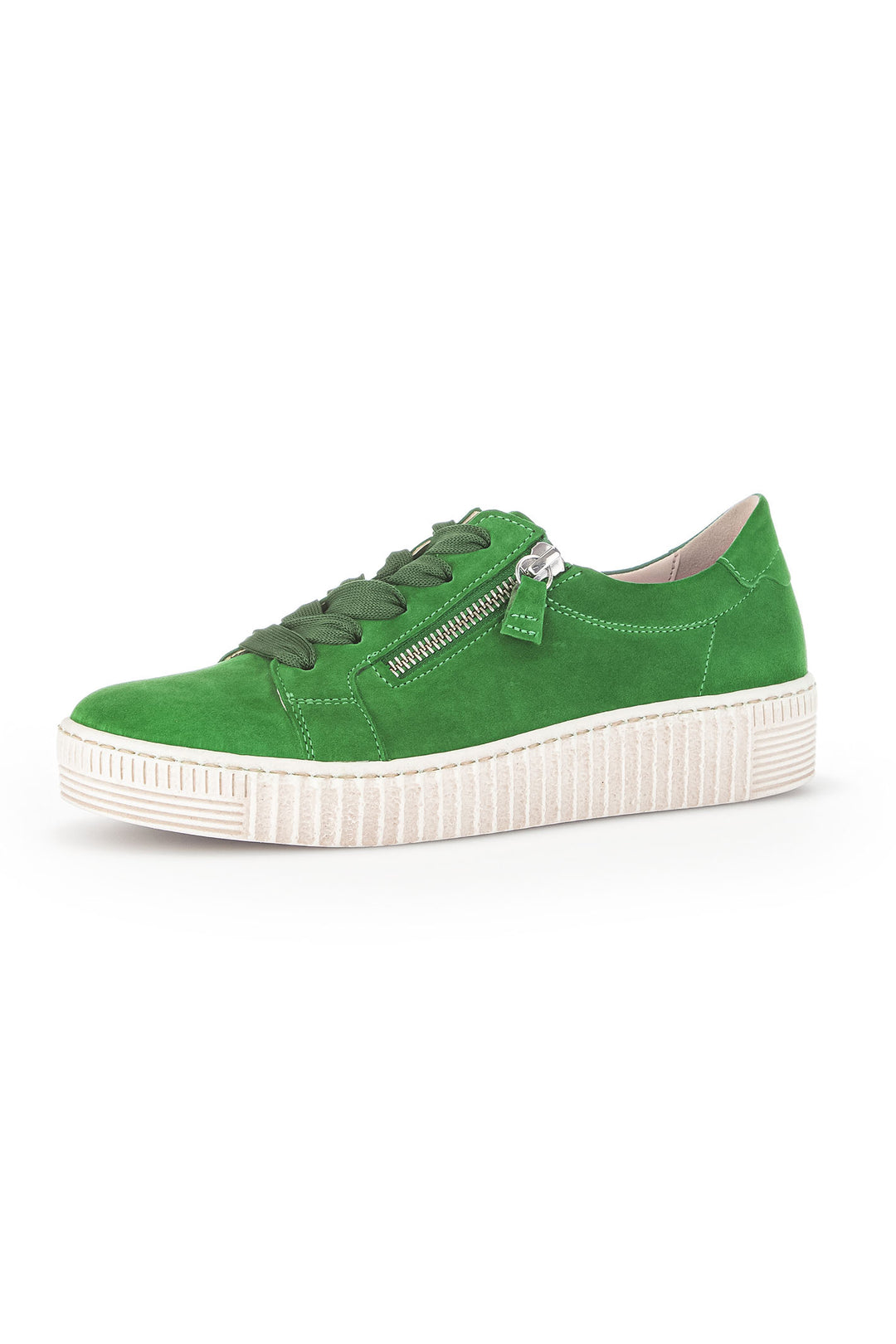 Gabor Wisdom Trainer Green Leather 63.334.19 - Shirley Allum Boutique