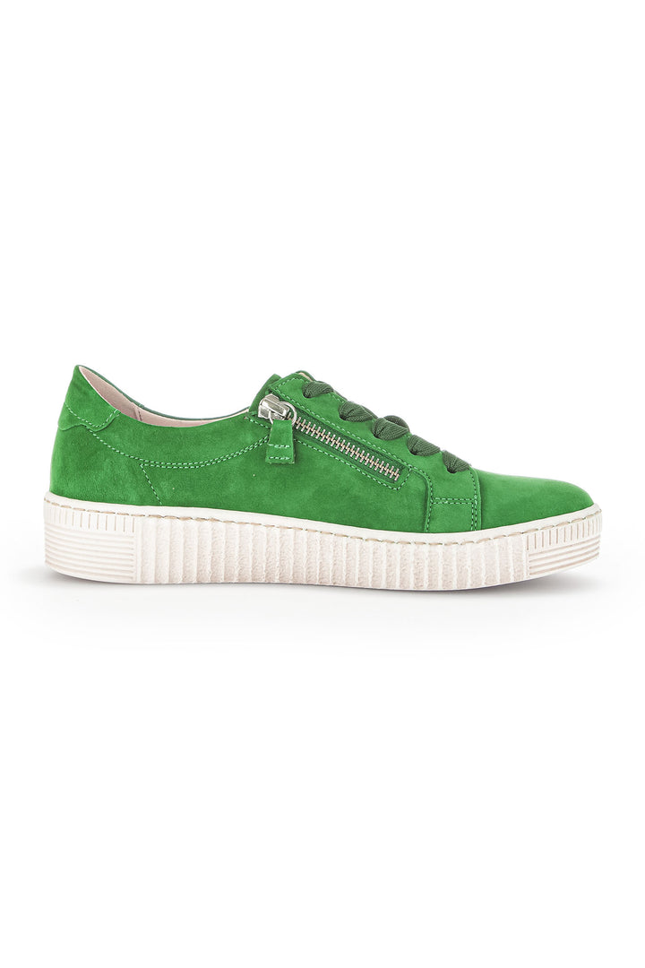 Gabor Wisdom Trainer Green Leather 63.334.19 - Shirley Allum Boutique
