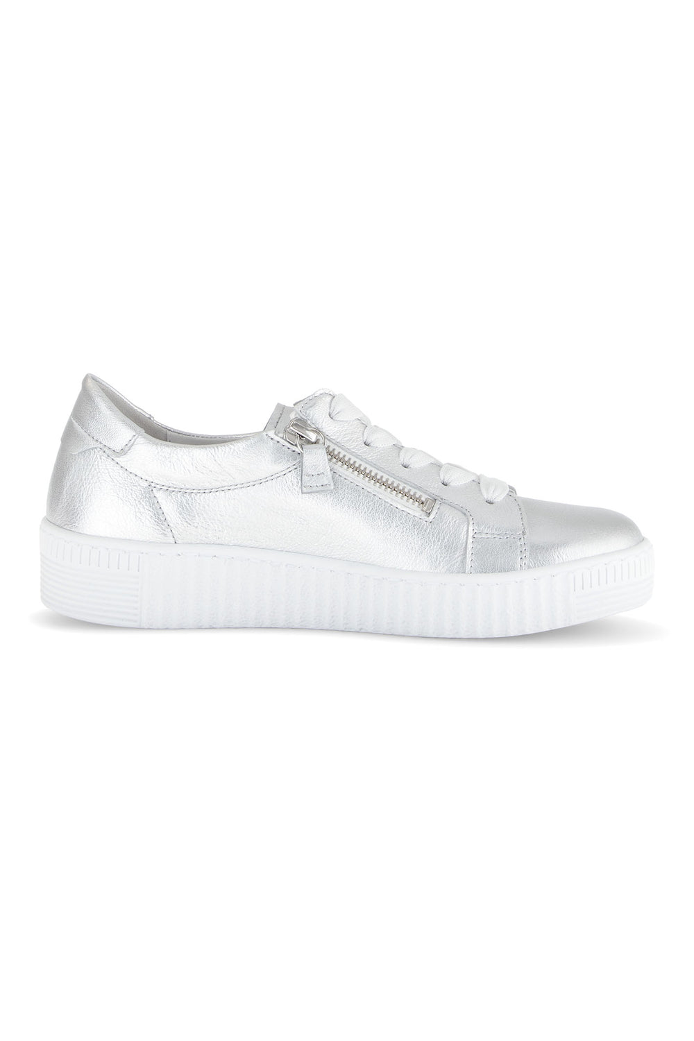 Gabor Wisdom Trainer Silver Leather 63.334.61 - Shirley Allum Boutique