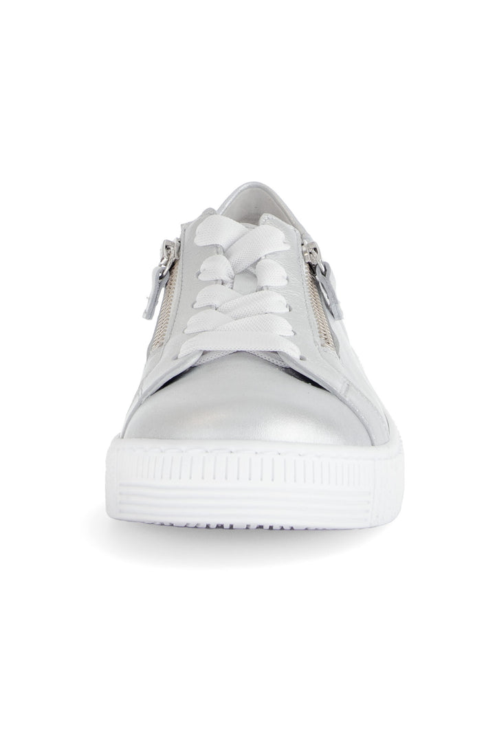 Gabor Wisdom Trainer Silver Leather 63.334.61 - Shirley Allum Boutique