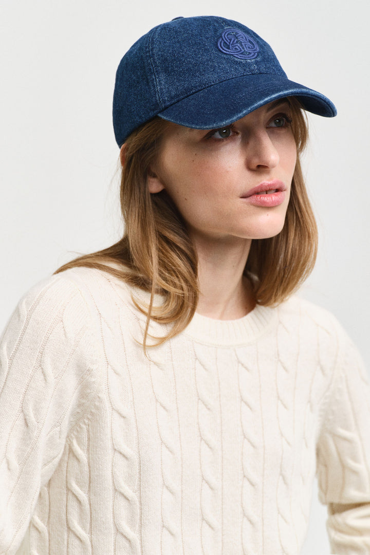 Gant Jumper Lambswool Cable Knit Crew Neck Cream 4805315 - Shirley Allum Boutique