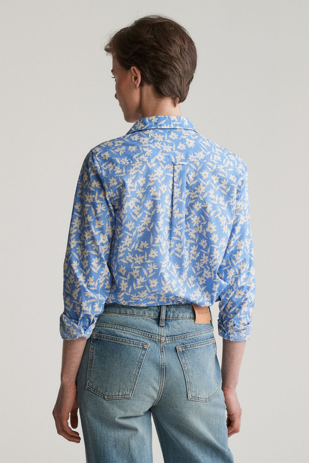 Gant Shirt Reg Floral Print Voile Perfect Blue 4300461 419 - Shirley Allum Boutique