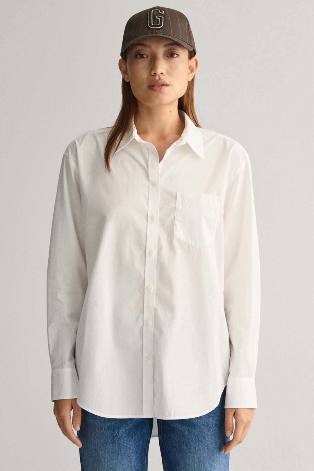 Gant Shirt Relaxed Fit Poplin White 4300212 - Shirley Allum Boutique