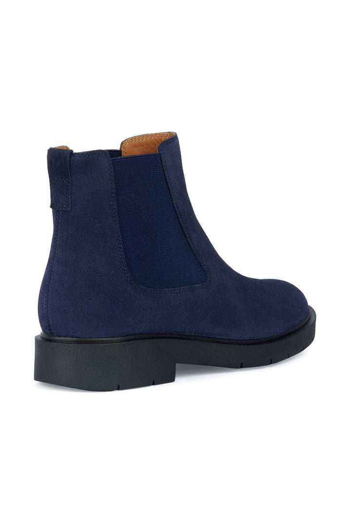 Geox Spherica EC1 D16QRC00022 Navy Suede Ankle Boots - Shirley Allum Boutique