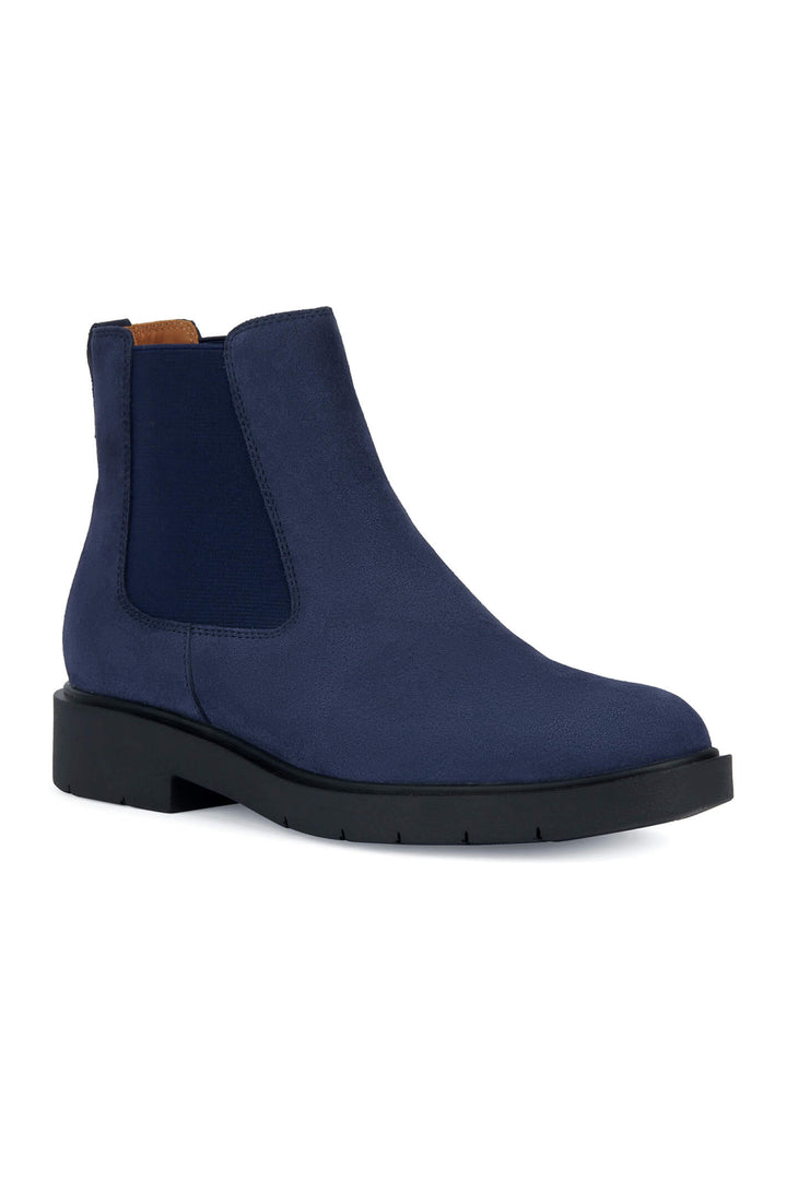 Geox Spherica EC1 D16QRC00022 Navy Suede Ankle Boots - Shirley Allum Boutique