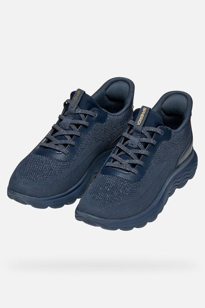 Geox Spherica Plus D567MA06KBCC4064 Navy Knitted Trainer