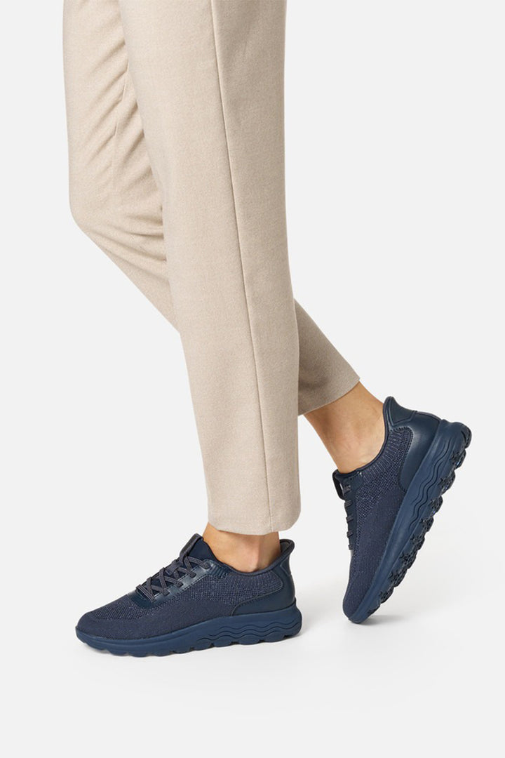 Geox Spherica Plus D567MA06KBCC4064 Navy Knitted Trainer