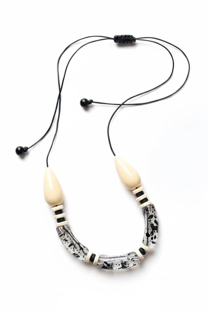 Gist Jewellery Clear Adjustable Cord Necklace EOR05, on white, cord fully open