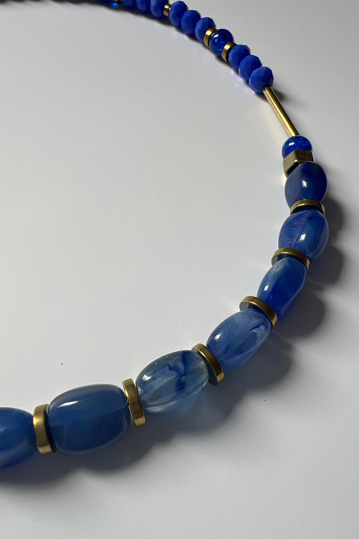 Gist Jewellery Royal Blue Necklace EOR04, bead detail