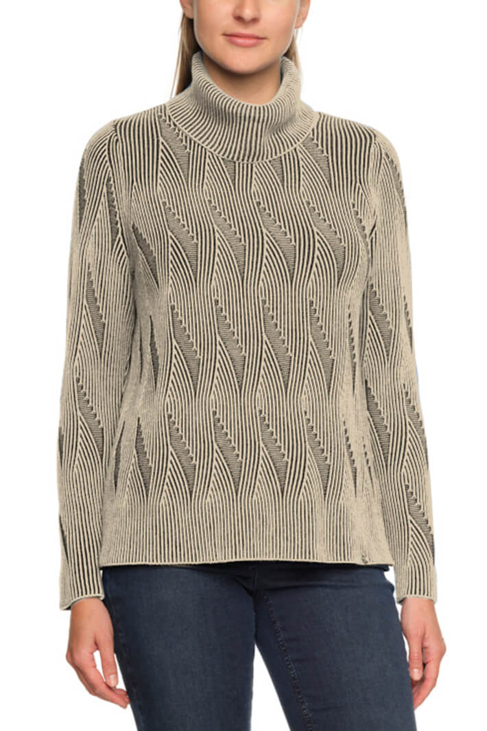 Gollehaug 2321-11066 143 Cappuccino Roll-Neck Jumper - Shirley Allum Boutique