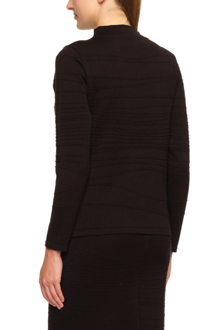 Gollehaug 2321-11133 999 Black Ribbed Mock Turtle Jumper - Shirley Allum Boutique