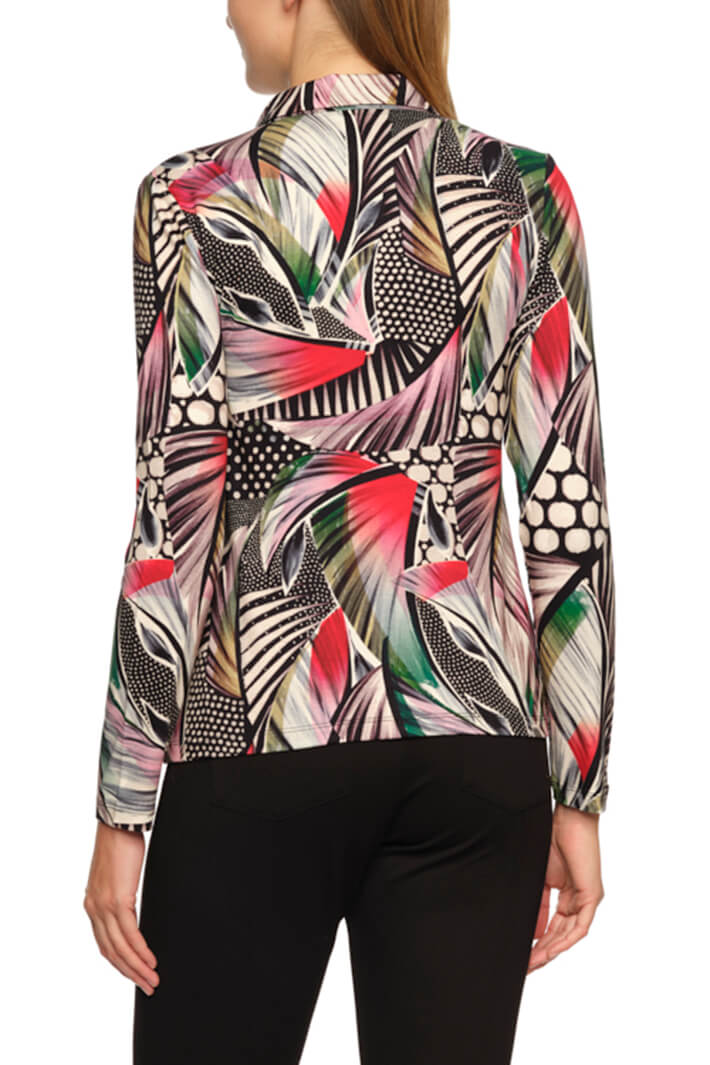 Gollehaug 2324-23209 856 Jungle Print Long Sleeved Top - Shirley Allum Boutique