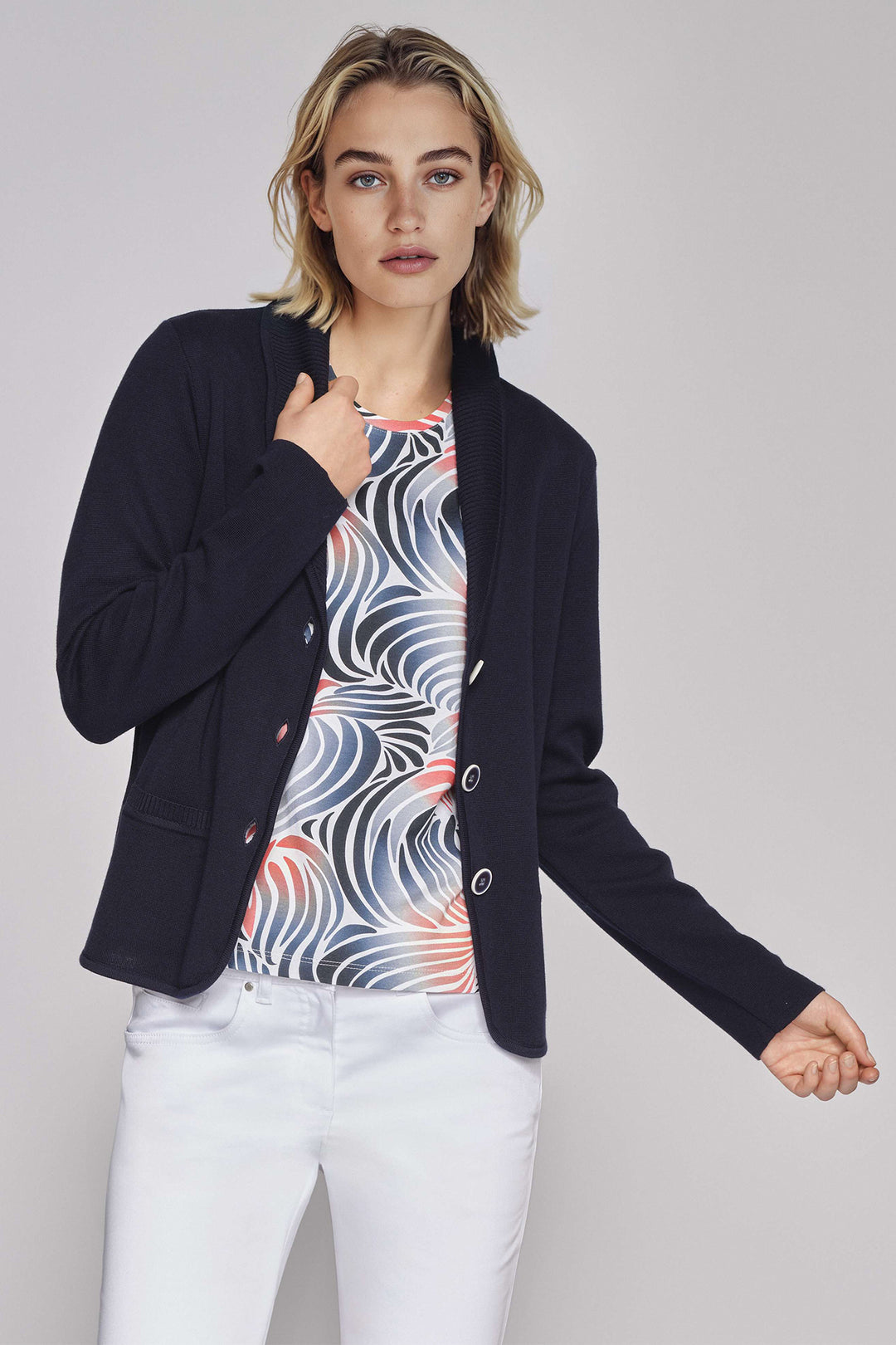 Gollehaug Cardigan Marine Navy 02511-12003 667 - Shirley Allum Boutique