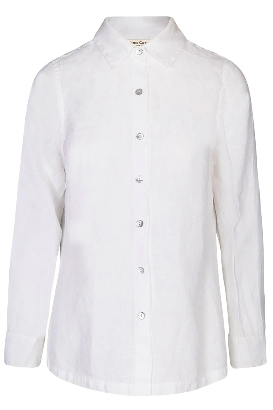 Haris Cotton 8007 White Long Sleeve Linen Shirt - Shirley Allum Boutique
