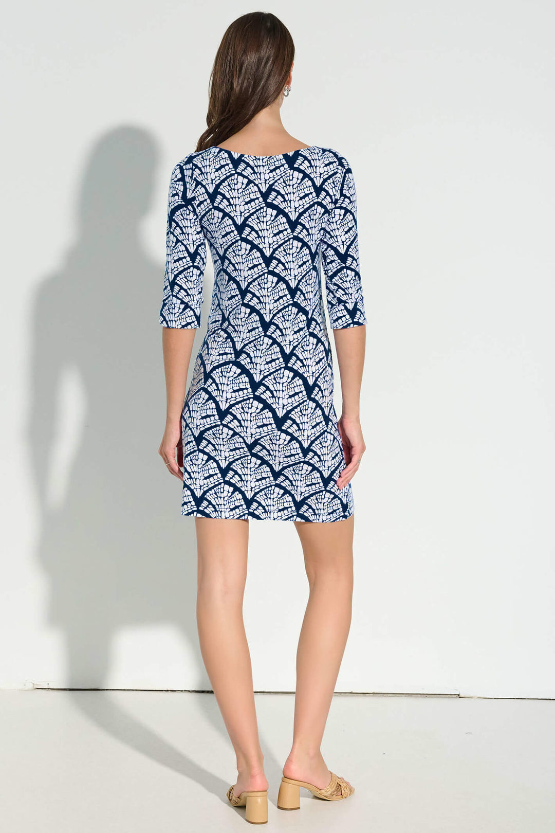 Hatley Lucy MQL1612 Mosaic Leaves Blue Dress - Shirley Allum Boutique