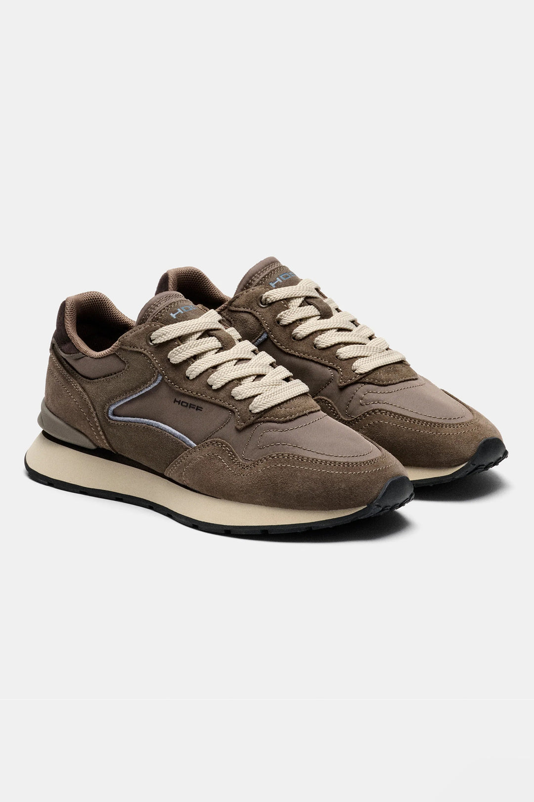 HOFF City Taupe Brown Trainers 22602410, pair from the front