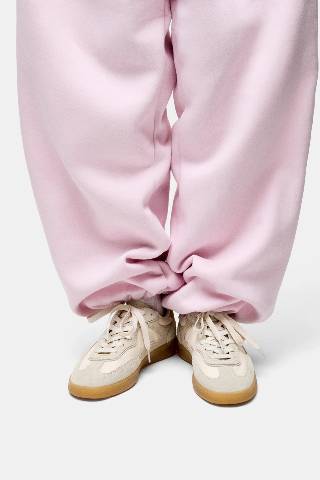 HOFF Park Beige Trainers 22619413, worn with relaxed pink trousers