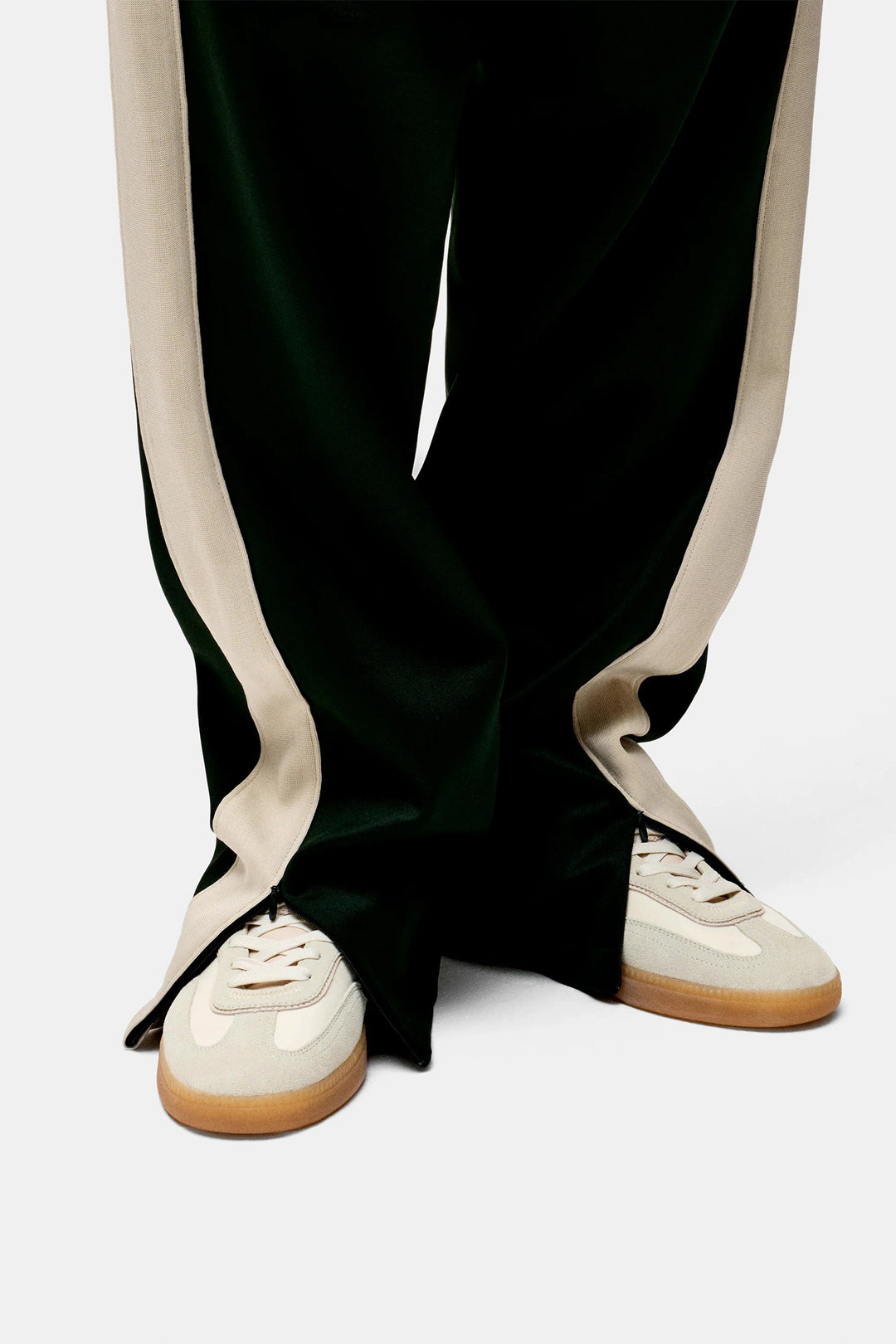 HOFF Park Beige Trainers 22619413, worn with wide-leg trousers