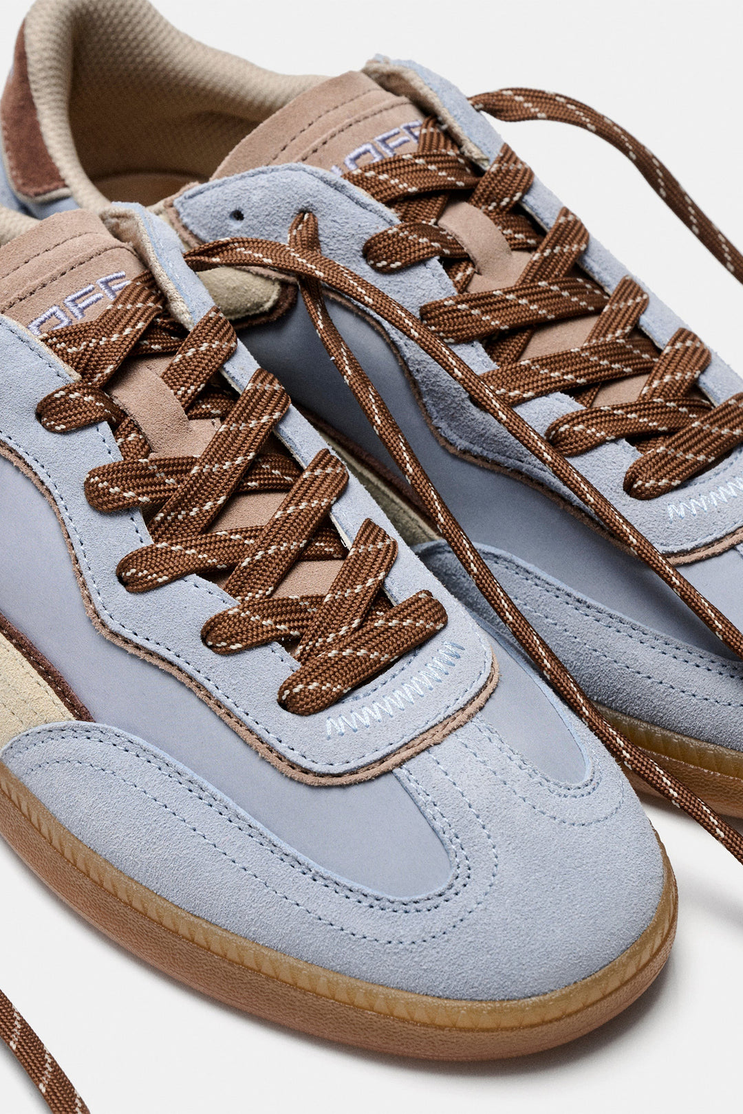 HOFF Park Light Blue Trainers 22619405, lacing close-up