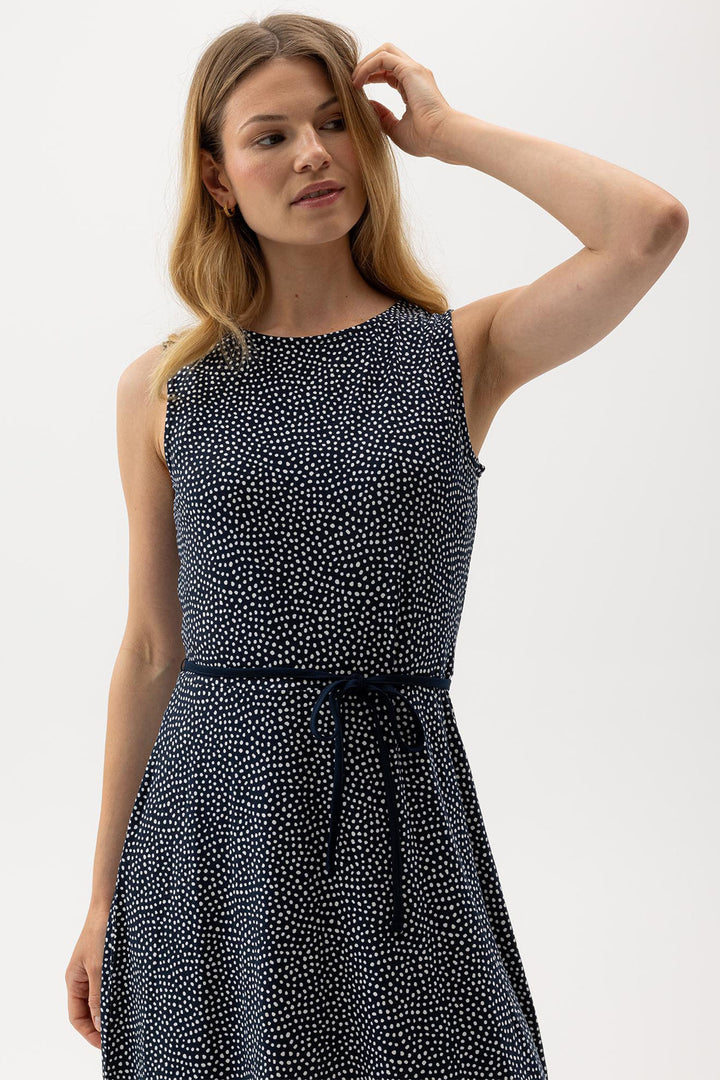 Holebrook Sweden Dress Esther Navy White Dot S52615 292 - Shirley Allum Boutique
