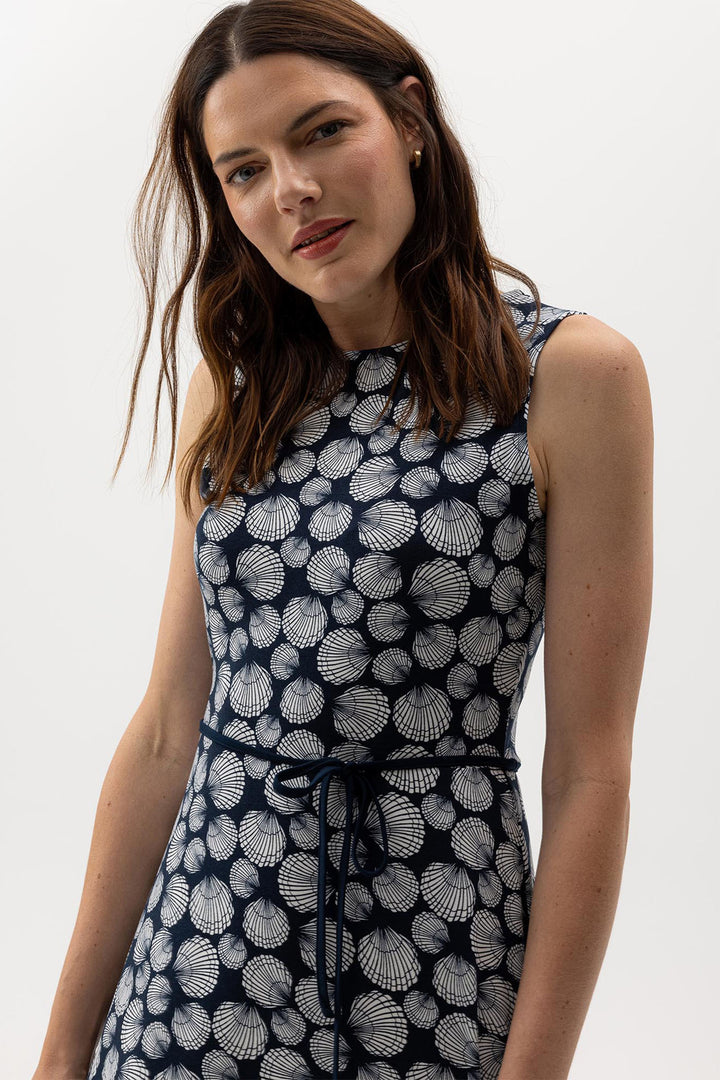 Holebrook Sweden Dress Esther Navy White Shell S52615 294 - Shirley Allum Boutique