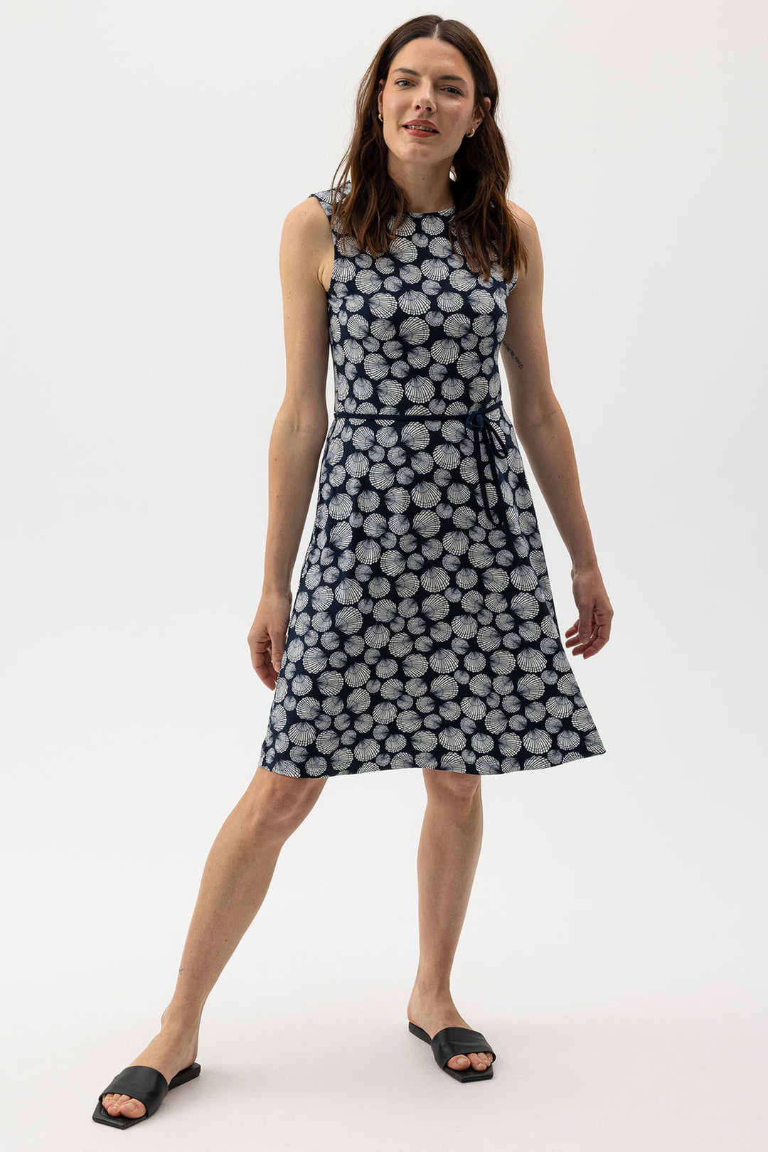 Holebrook Sweden Dress Esther Navy White Shell S52615 294 - Shirley Allum Boutique