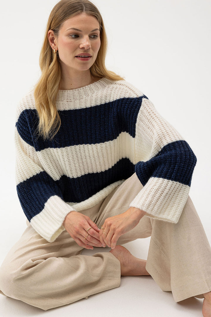 Holebrook Sweden Jumper Cajsa Navy S32418 129 - Shirley Allum Boutique