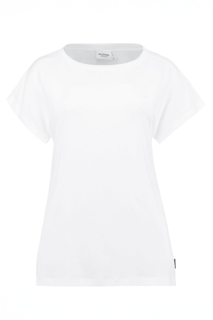 Holebrook Sweden Jumper Esther Cap Sleeve White S52505 100 - Shirley Allum Boutique