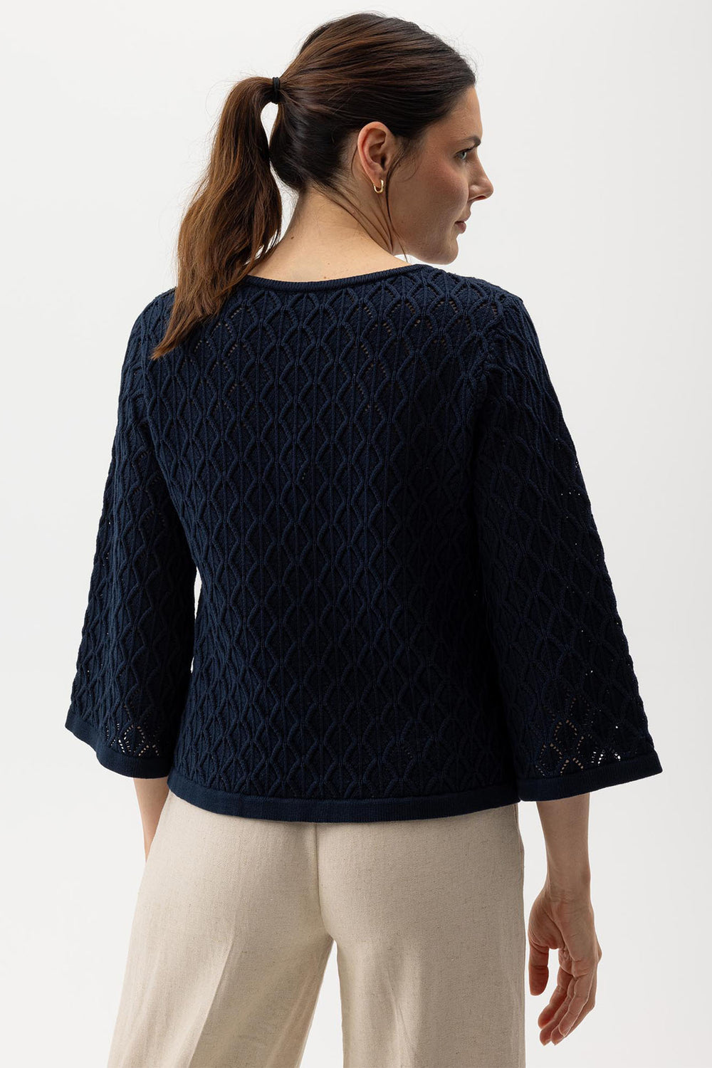 Holebrook Sweden Jumper Selma Crew Neck Navy S52407 290 - Shirley Allum Boutique