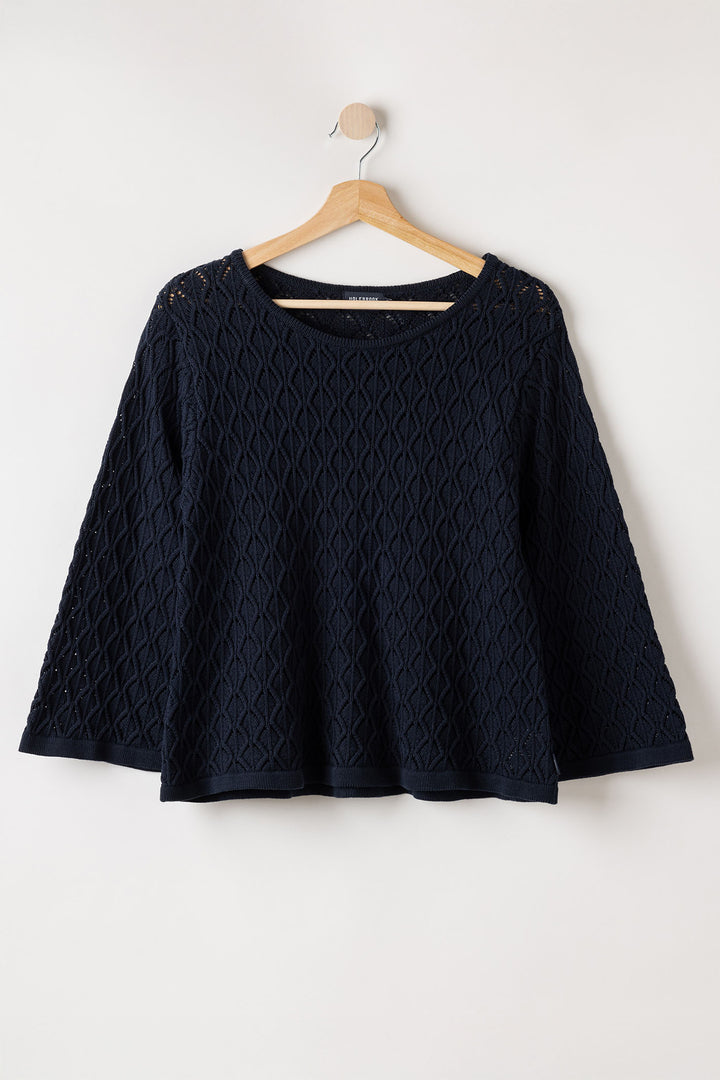 Holebrook Sweden Jumper Selma Crew Neck Navy S52407 290 - Shirley Allum Boutique