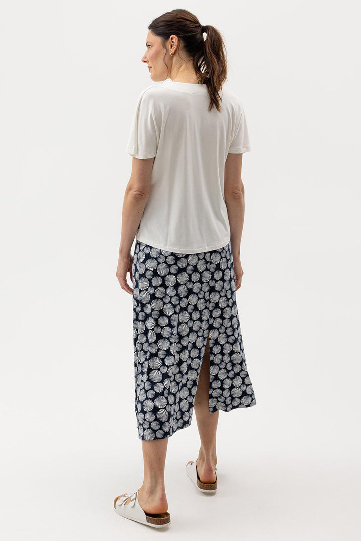 Holebrook Sweden Skirt Esther Navy Off White Shell S52606 294 - Shirley Allum Boutique
