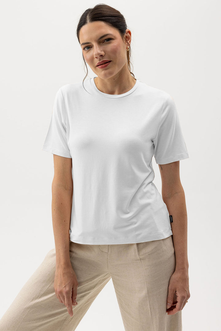 Holebrook Sweden T-Shirt Jennie White S32502 100 - Shirley Allum Boutique