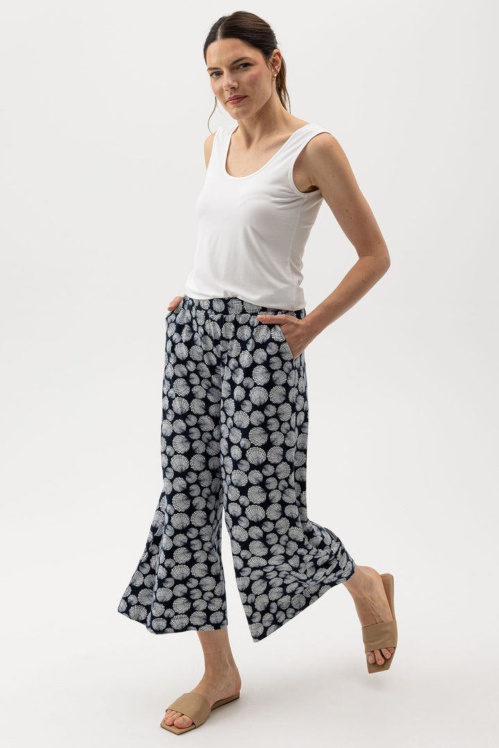 Holebrook Sweden Trousers Esther Navy White Shell S52205 294 - Shirley Allum Boutique