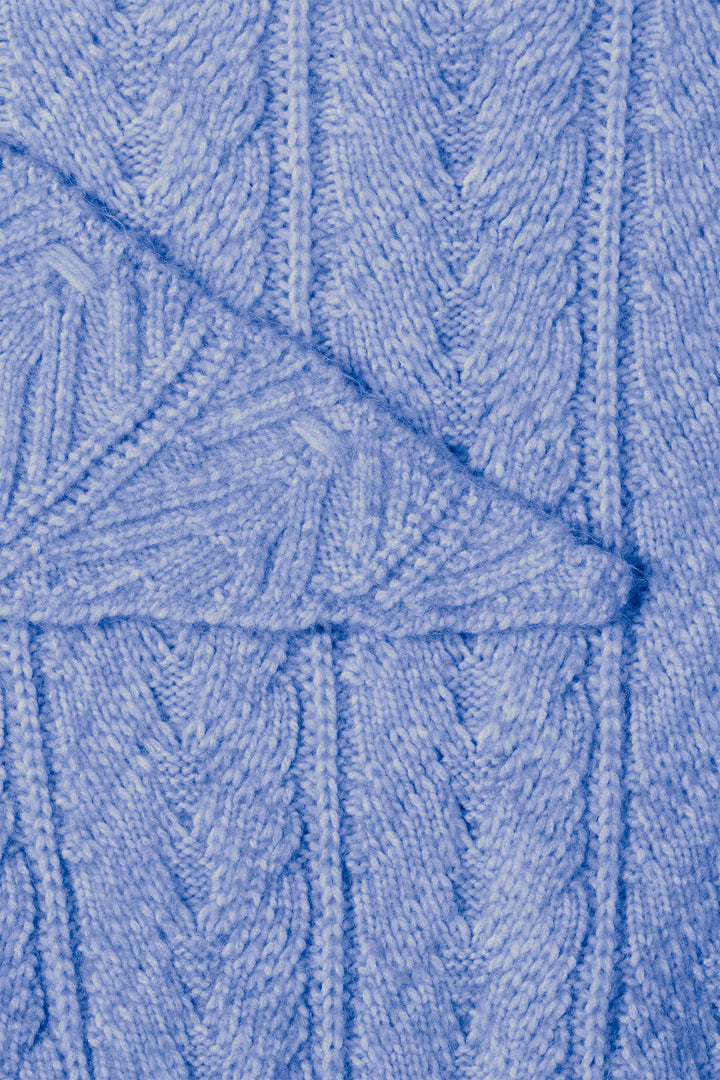 Ichi IAMynte Blue Yonder Knitted Neck Scarf 20124767 183937 - Shirley Allum Boutique