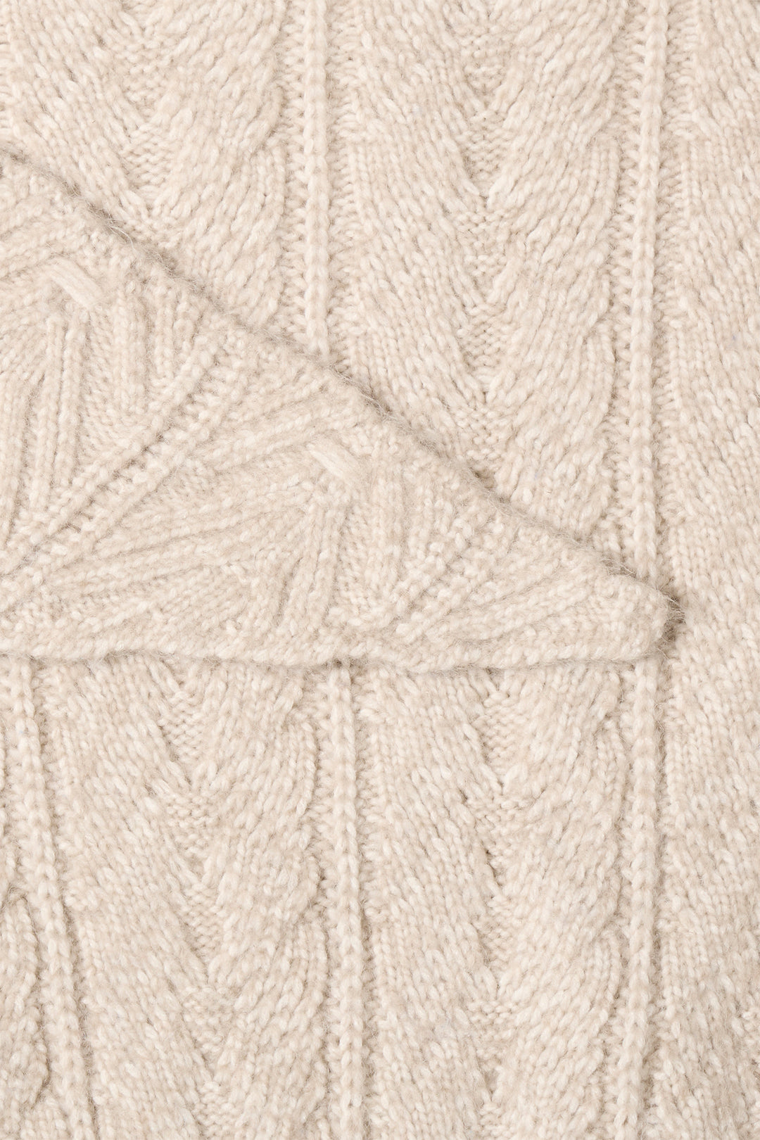 Ichi IAMynte Oatmeal Melange Beige Knitted Neck Scarf 20124767 1304011 - Shirley Allum Boutique