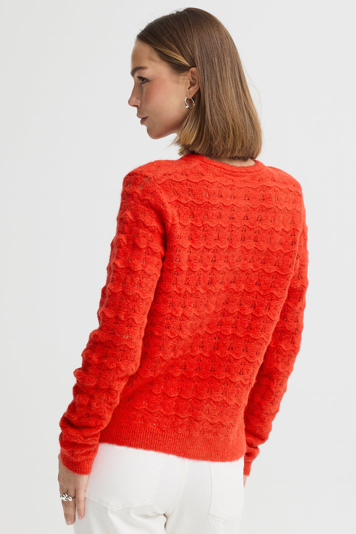 Ichi IHBAILA 20125398 Fiery Red Cardigan