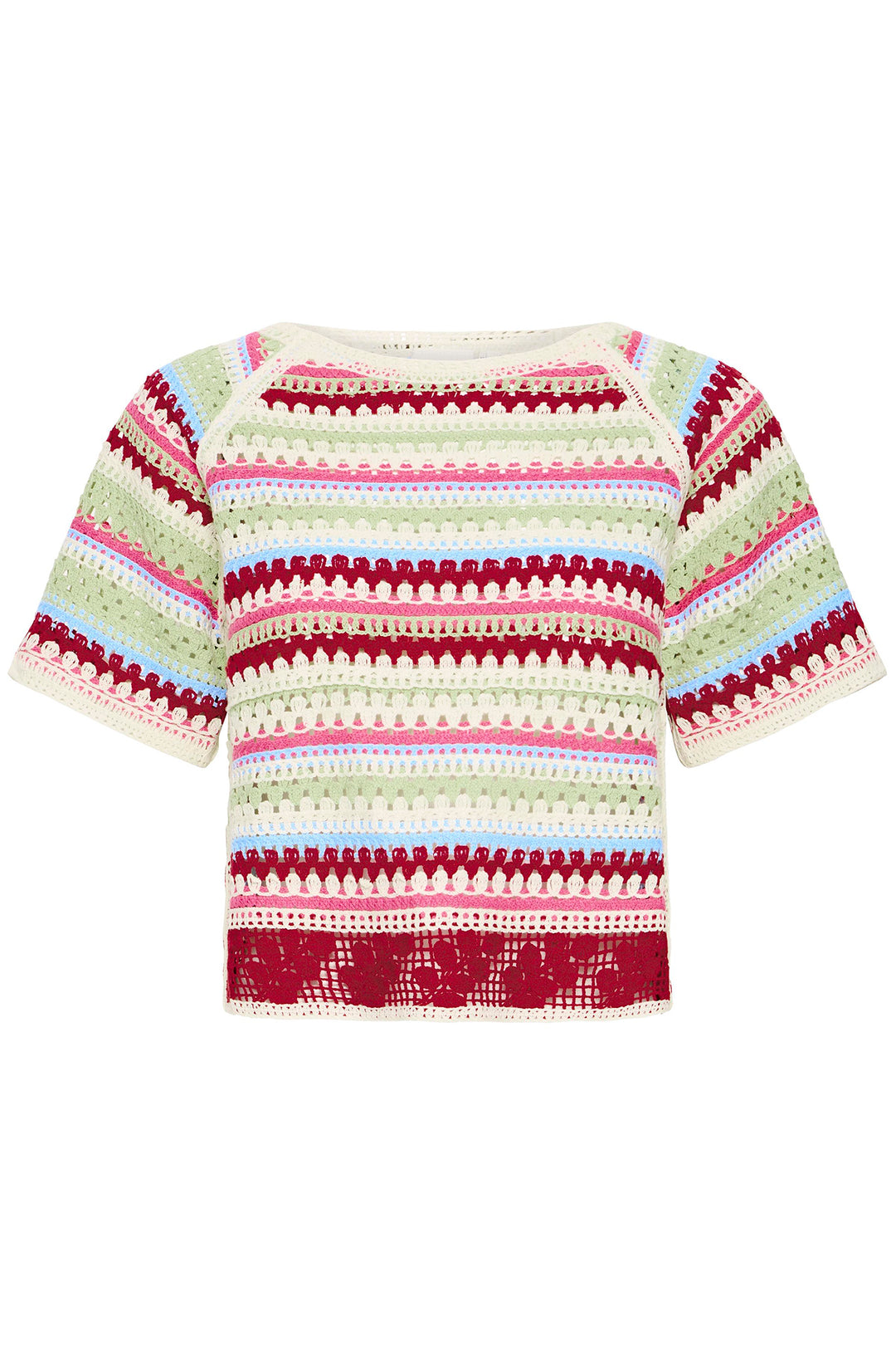 Ichi IHBANDIE 20125661 Multicolour Stripe Short Sleeve Jumper