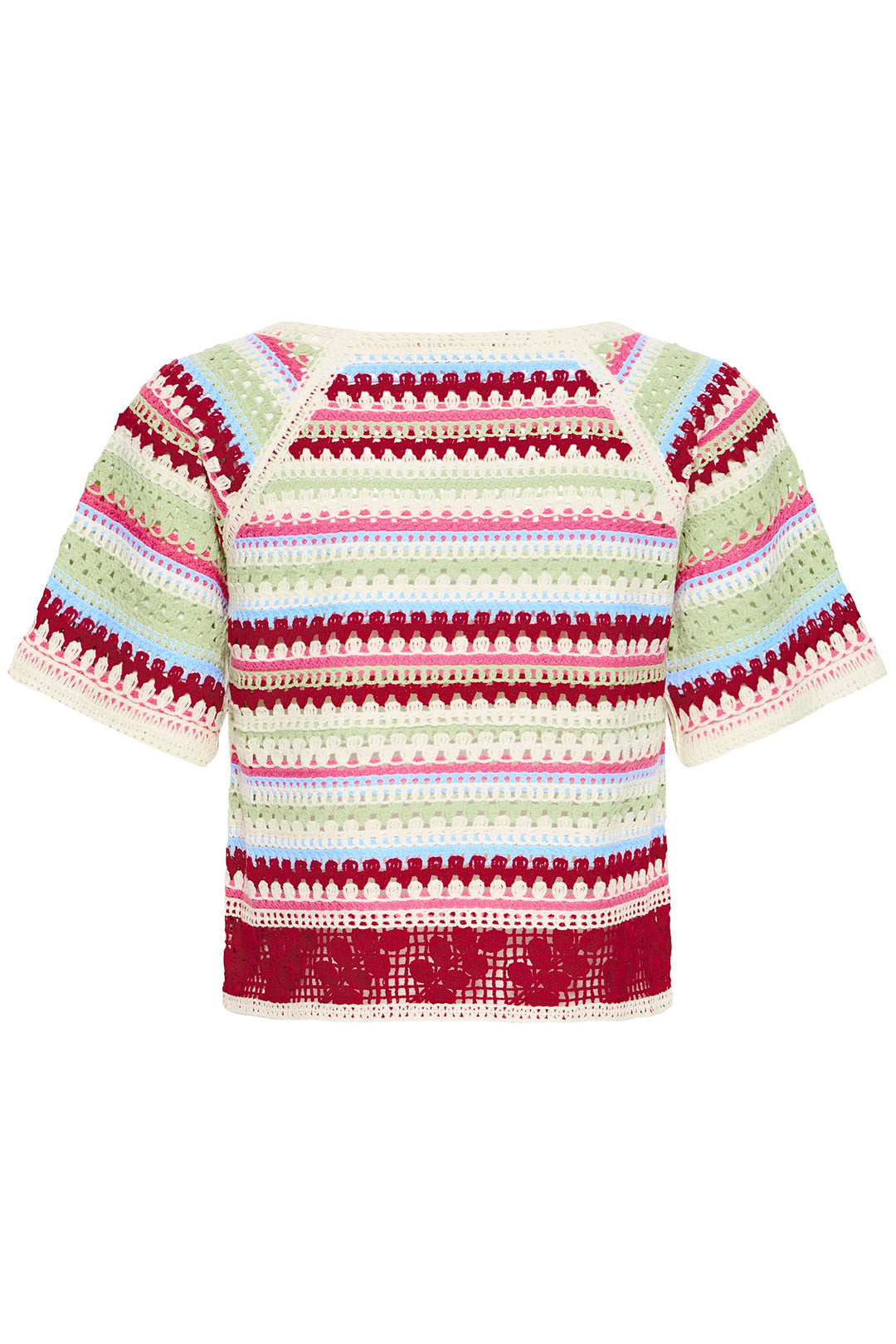 Ichi IHBANDIE 20125661 Multicolour Stripe Short Sleeve Jumper