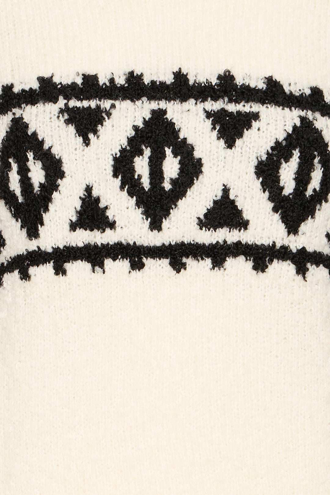 Ichi IHCarani Birch Cream Long Sleeve Pattern Jumper 20124518 130905 - Shirley Allum Boutique