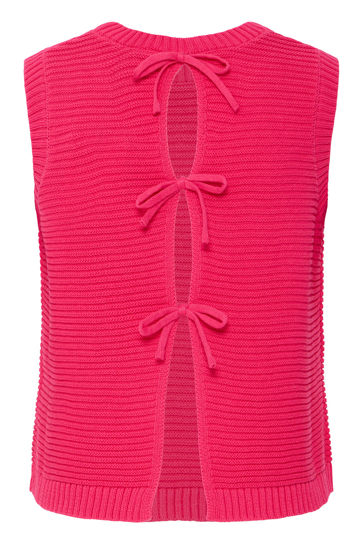Ichi IHDOTTIES 20125352 171842 Azalea Pink Sleeveless Tank Jumper