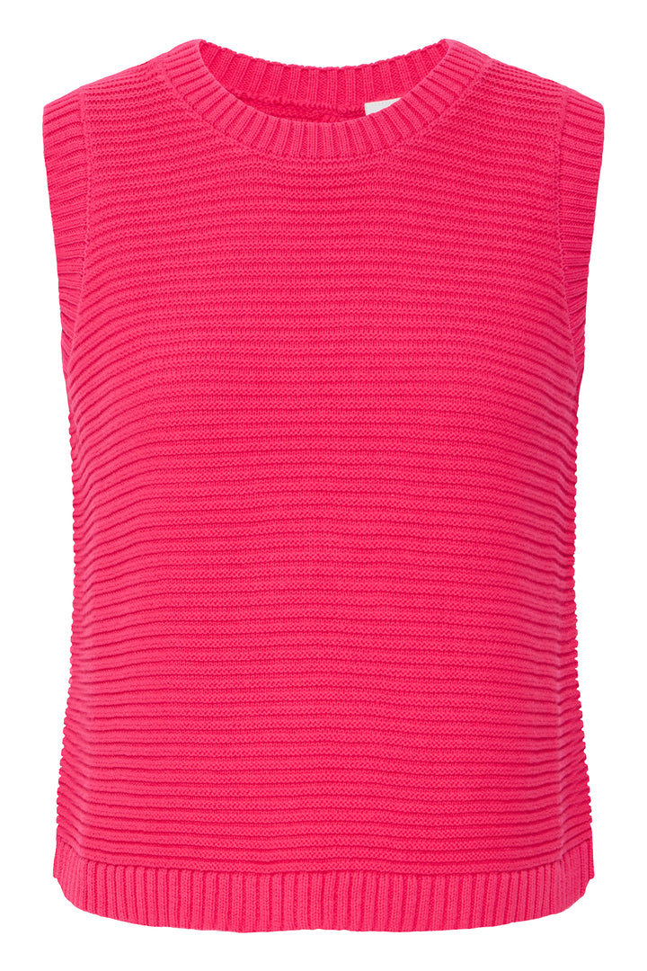 Ichi IHDOTTIES 20125352 171842 Azalea Pink Sleeveless Tank Jumper