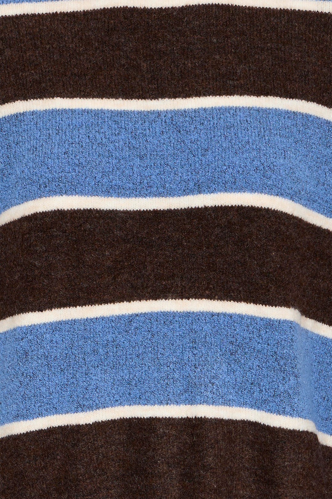 Ichi IHEdeen Coffee Break Brown Blue Stripe Jumper 20124545 900001320 - Shirley Allum Boutique