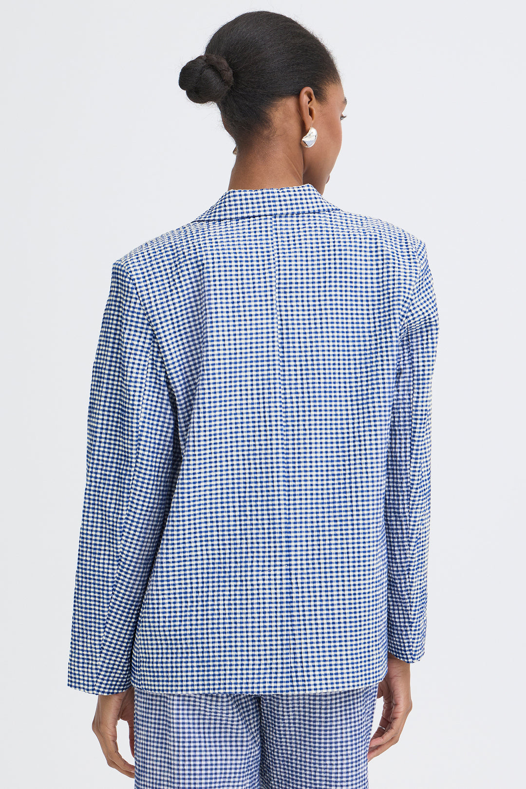 Ichi IHJILMA 20125620 Sodalite Blue Check Jacket