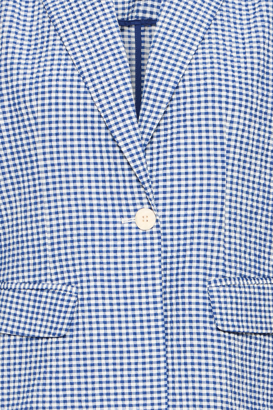 Ichi IHJILMA 20125620 Sodalite Blue Check Jacket