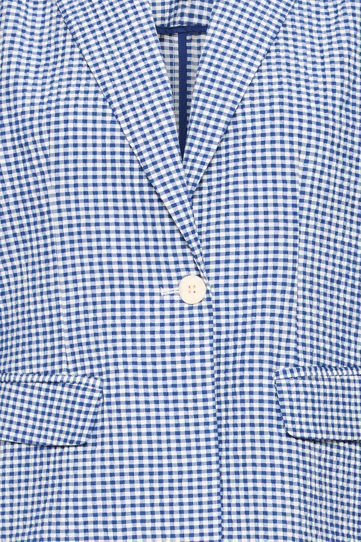 Ichi IHJILMA 20125620 Sodalite Blue Check Jacket