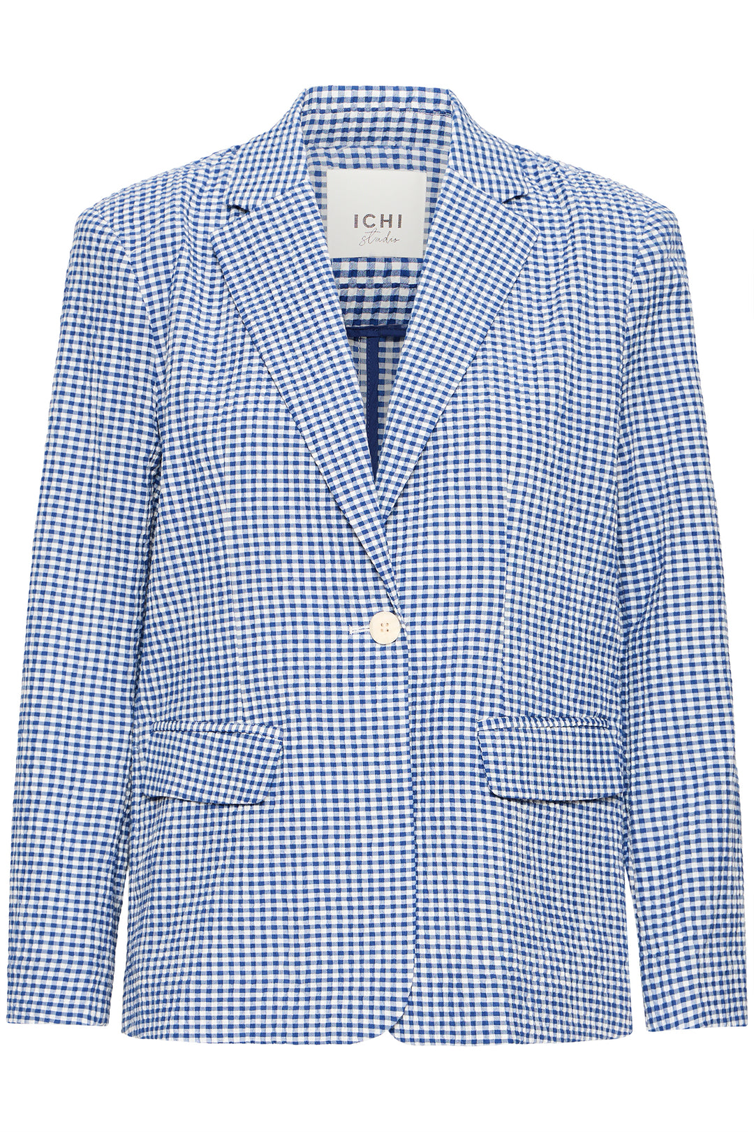 Ichi IHJILMA 20125620 Sodalite Blue Check Jacket