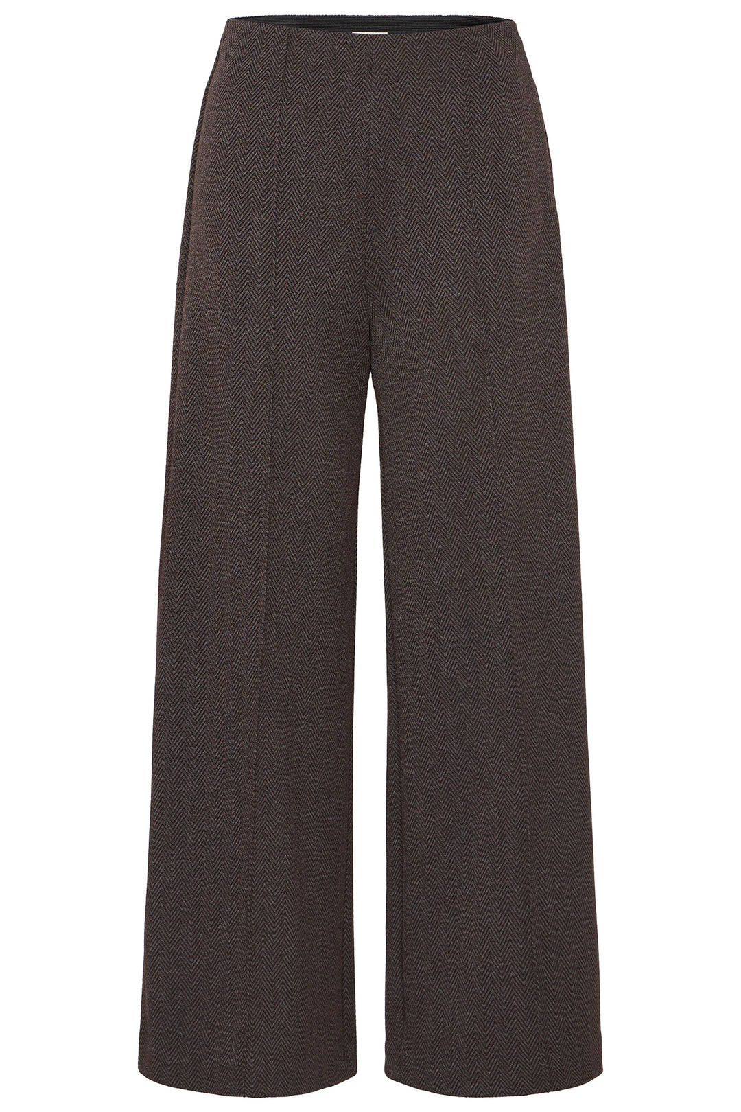 Ichi IHKate Black Brown Herringbone Trousers 20121602 900001779 - Shirley Allum Boutique