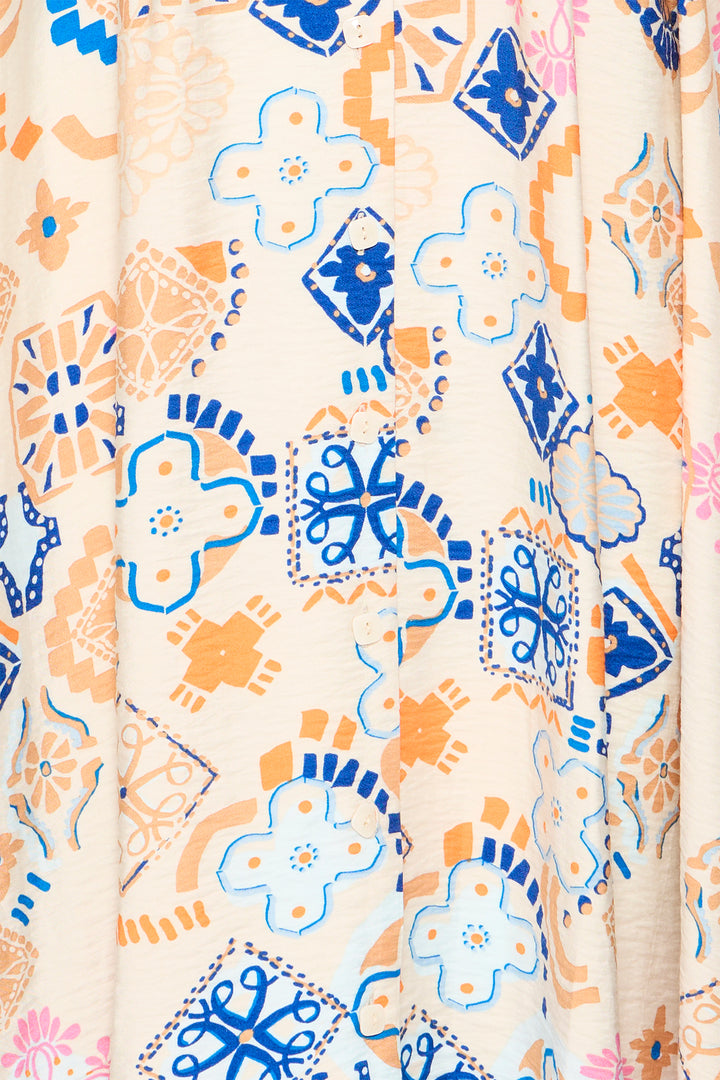 Ichi IHLANCIE 20125548 Graph Cream Print Dress