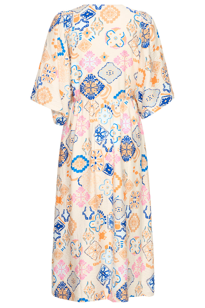 Ichi IHLANCIE 20125548 Graph Cream Print Dress